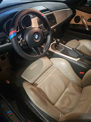 2008 BMW Z4 M Coupe in Interlagos Blue Metallic over Light Sepang Bronze Nappa