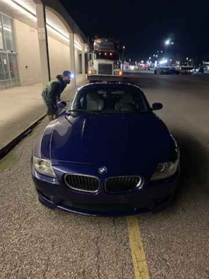 2008 BMW Z4 M Coupe in Interlagos Blue Metallic over Light Sepang Bronze Nappa