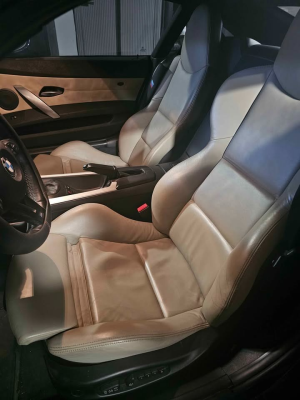 2008 BMW Z4 M Coupe in Interlagos Blue Metallic over Light Sepang Bronze Nappa