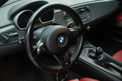 2008 BMW Z4 M Coupe in Alpine White III over Imola Red Nappa