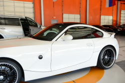 2008 BMW Z4 M Coupe in Alpine White III over Imola Red Nappa