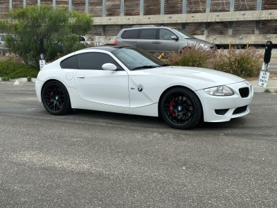 2008 BMW Z4 M Coupe in Alpine White III over Imola Red Nappa