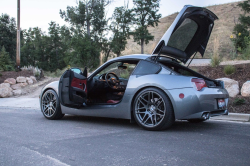 2008 BMW Z4 M Coupe in Space Gray Metallic over Imola Red Nappa