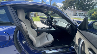2008 BMW Z4 M Coupe in Interlagos Blue Metallic over Light Sepang Bronze Nappa