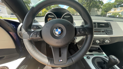 2008 BMW Z4 M Coupe in Interlagos Blue Metallic over Light Sepang Bronze Nappa