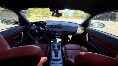 2008 BMW Z4 M Coupe in Interlagos Blue Metallic over Imola Red Nappa