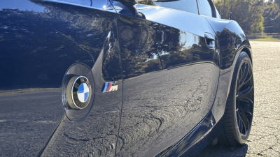 2008 BMW Z4 M Coupe in Interlagos Blue Metallic over Imola Red Nappa