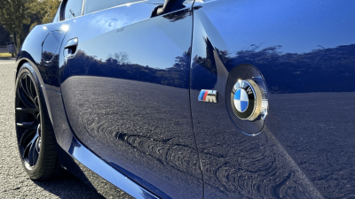 2008 BMW Z4 M Coupe in Interlagos Blue Metallic over Imola Red Nappa