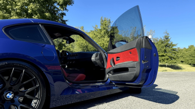 2008 BMW Z4 M Coupe in Interlagos Blue Metallic over Imola Red Nappa