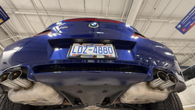 2008 BMW Z4 M Coupe in Interlagos Blue Metallic over Imola Red Nappa