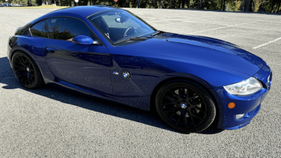 2008 BMW Z4 M Coupe in Interlagos Blue Metallic over Imola Red Nappa