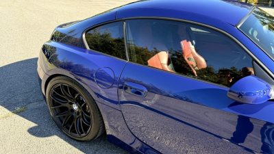 2008 BMW Z4 M Coupe in Interlagos Blue Metallic over Imola Red Nappa