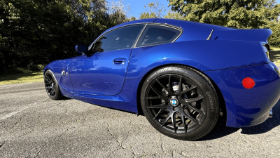 2008 BMW Z4 M Coupe in Interlagos Blue Metallic over Imola Red Nappa