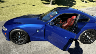 2008 BMW Z4 M Coupe in Interlagos Blue Metallic over Imola Red Nappa