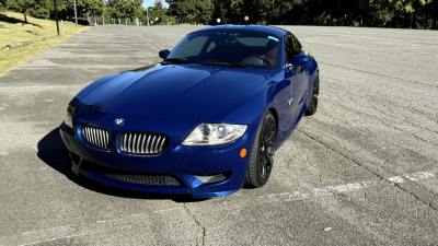 2008 BMW Z4 M Coupe in Interlagos Blue Metallic over Imola Red Nappa