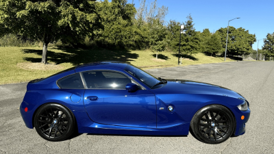 2008 BMW Z4 M Coupe in Interlagos Blue Metallic over Imola Red Nappa