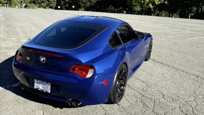 2008 BMW Z4 M Coupe in Interlagos Blue Metallic over Imola Red Nappa