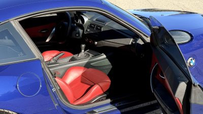 2008 BMW Z4 M Coupe in Interlagos Blue Metallic over Imola Red Nappa