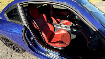 2008 BMW Z4 M Coupe in Interlagos Blue Metallic over Imola Red Nappa