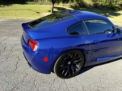 2008 BMW Z4 M Coupe in Interlagos Blue Metallic over Imola Red Nappa