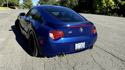 2008 BMW Z4 M Coupe in Interlagos Blue Metallic over Imola Red Nappa