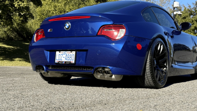 2008 BMW Z4 M Coupe in Interlagos Blue Metallic over Imola Red Nappa