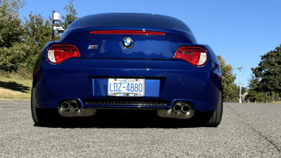 2008 BMW Z4 M Coupe in Interlagos Blue Metallic over Imola Red Nappa