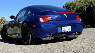 2008 BMW Z4 M Coupe in Interlagos Blue Metallic over Imola Red Nappa