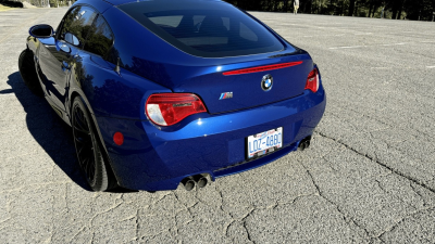 2008 BMW Z4 M Coupe in Interlagos Blue Metallic over Imola Red Nappa