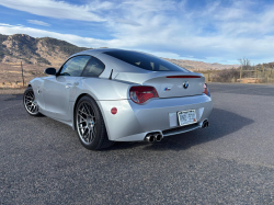 2008 BMW Z4 M Coupe in Titanium Silver Metallic over Imola Red Nappa