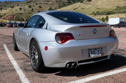 2008 BMW Z4 M Coupe in Titanium Silver Metallic over Imola Red Nappa