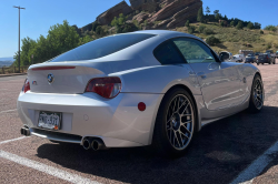 2008 BMW Z4 M Coupe in Titanium Silver Metallic over Imola Red Nappa