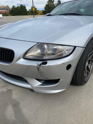 2008 BMW Z4 M Coupe in Titanium Silver Metallic over Imola Red Nappa